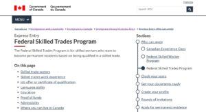 federal skilled trades program